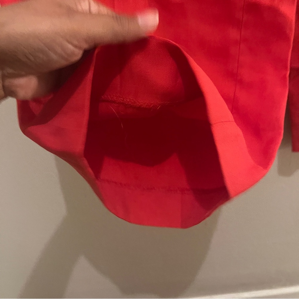 Zara Vibrant Red Linen Blend Lightweight Elastic Waist Pull On Pants NWT Size‎ S - Picture 4 of 14